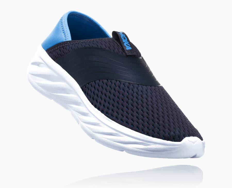 Hoka One One Sandalet Erkek Lacivert/Beyaz - Ora Recovery - OL0653714